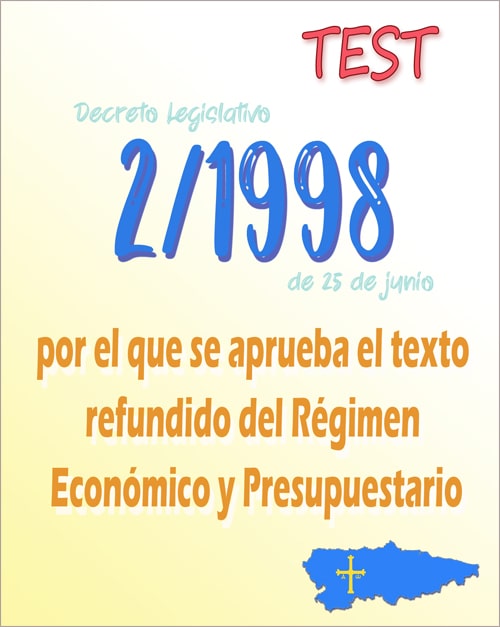 test del Decreto Legislativo 2/1998 Principado Asturias