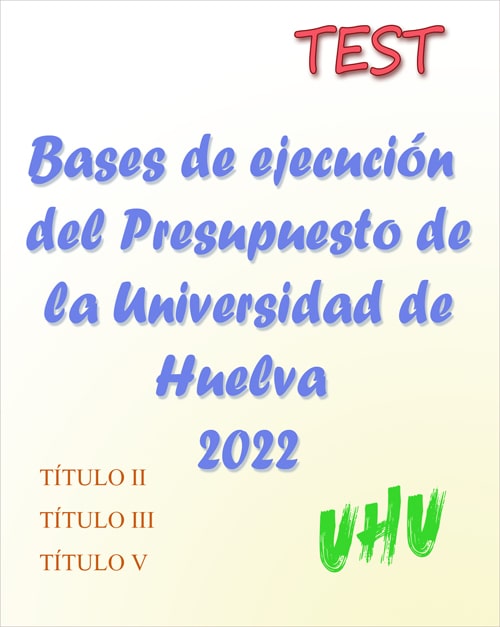 test bases ejecucion presupuestos Universidad Huelva - 2022