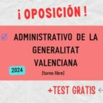 Oposición Administrativo Generalitat valenciana 2024