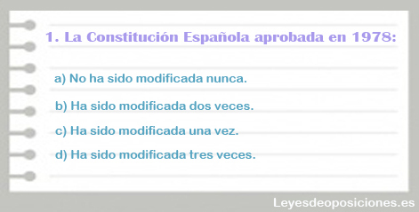 Test gratis de la Constituión Española