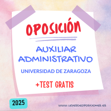 Oposición Auxiliar Administrativo Universidad Zaragoza 2025