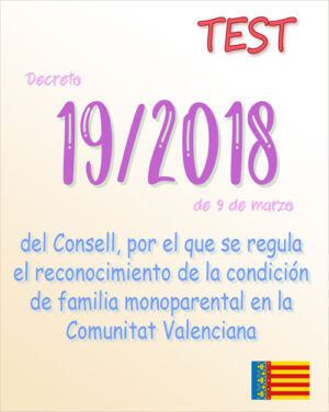 test decreto 19/2018 comunidad valenciana