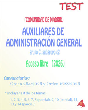 test auxiliar administrativo libre 2026 madrid